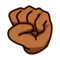 Raised Fist - Medium Black emoji on Emojidex